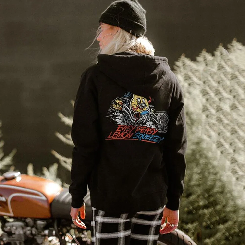 EASY PEASY LEMON SQUEEZY PRINTED HOODIE