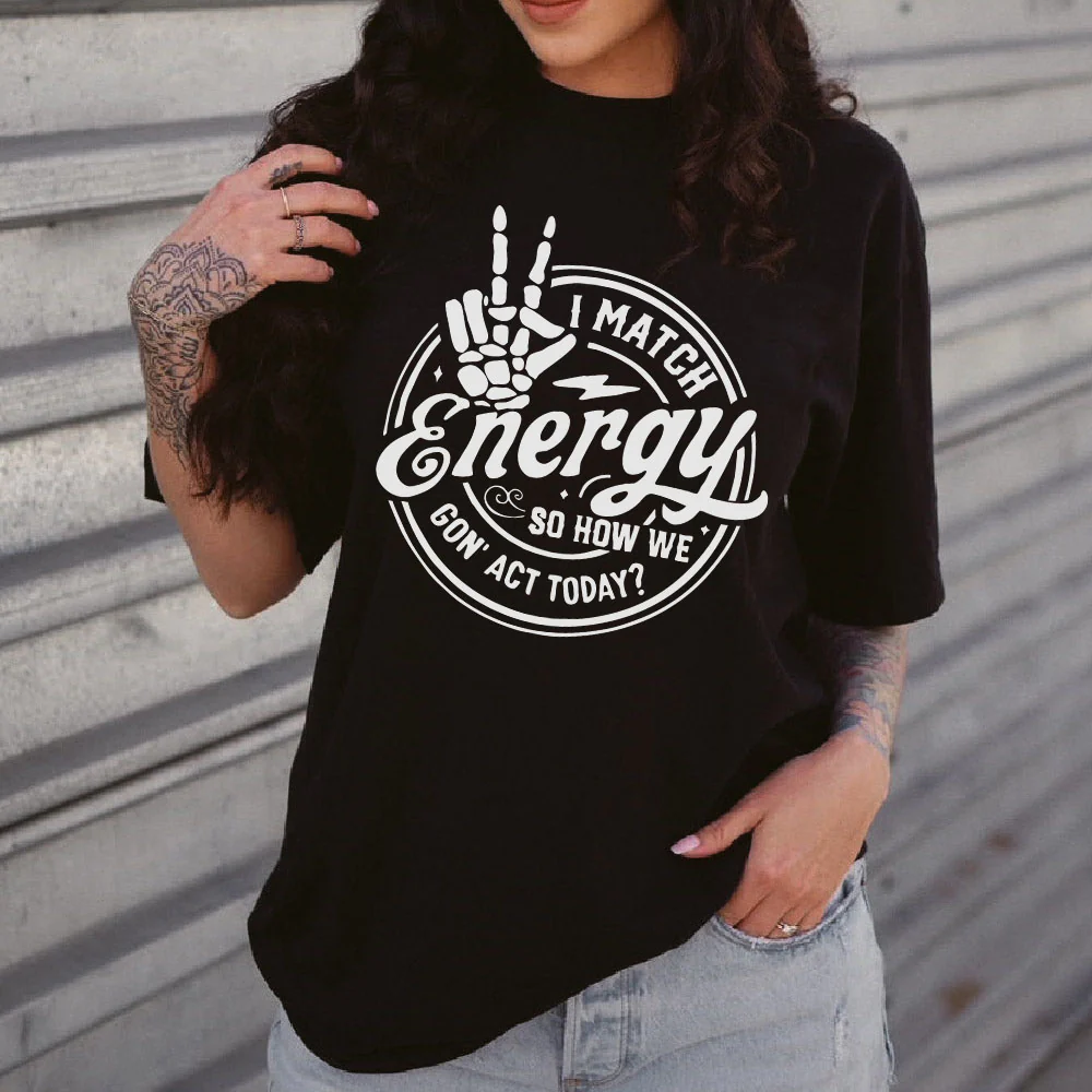 I MATCH ENERGY PRINTED WOMEN'S T-SHIRT