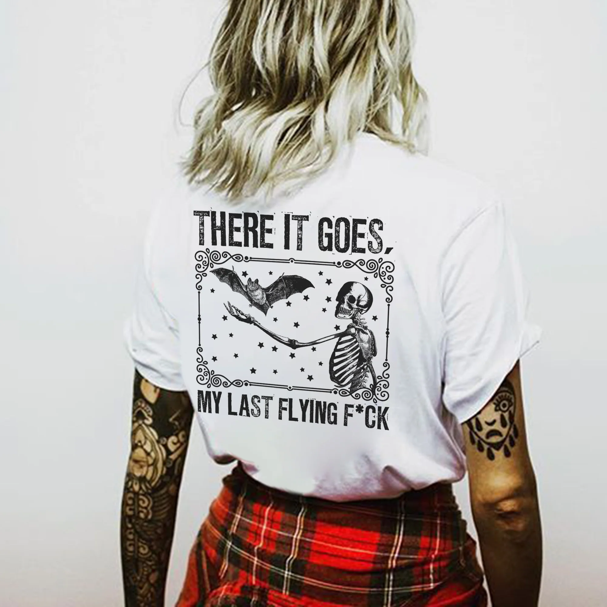 THERE IT GOES MY LAST FLYING F*CK PRINTED WOMEN'S T-SHIRT