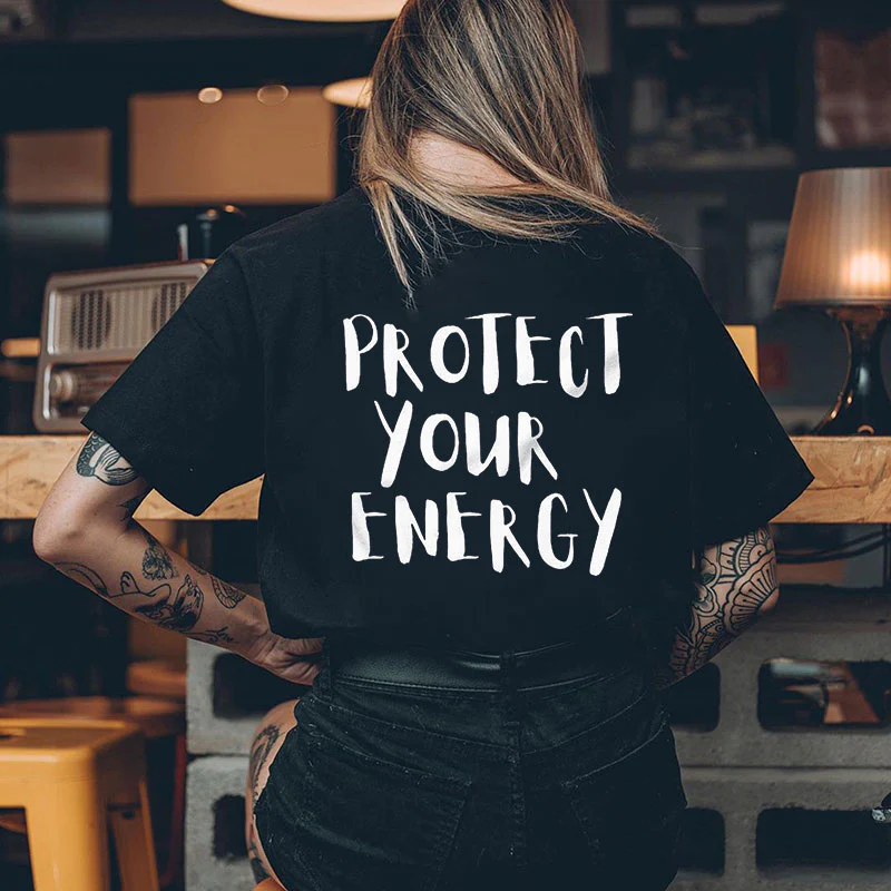 PROTECT YOUR ENERGY PRINT WOMEN'S T-SHIRT
