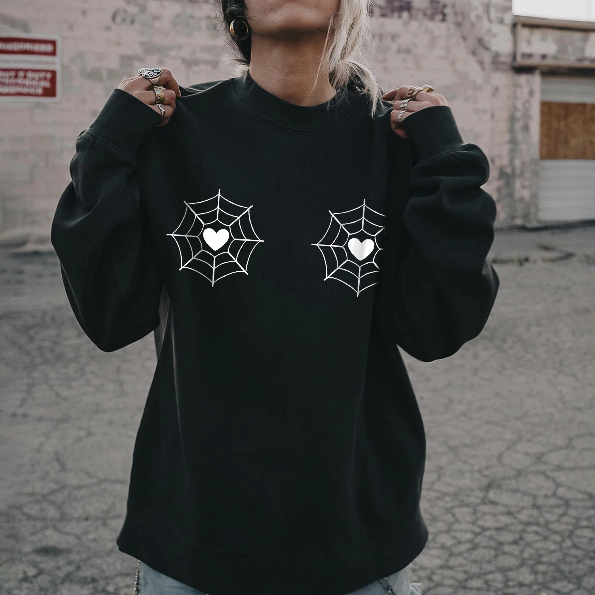 HALLOWEEN CUTE PRINT SWEATSHIRT