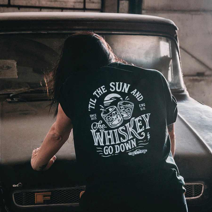 TIL THE SUN AND THE WHISKEY GO DOWN WOMEN'S T-SHIRT