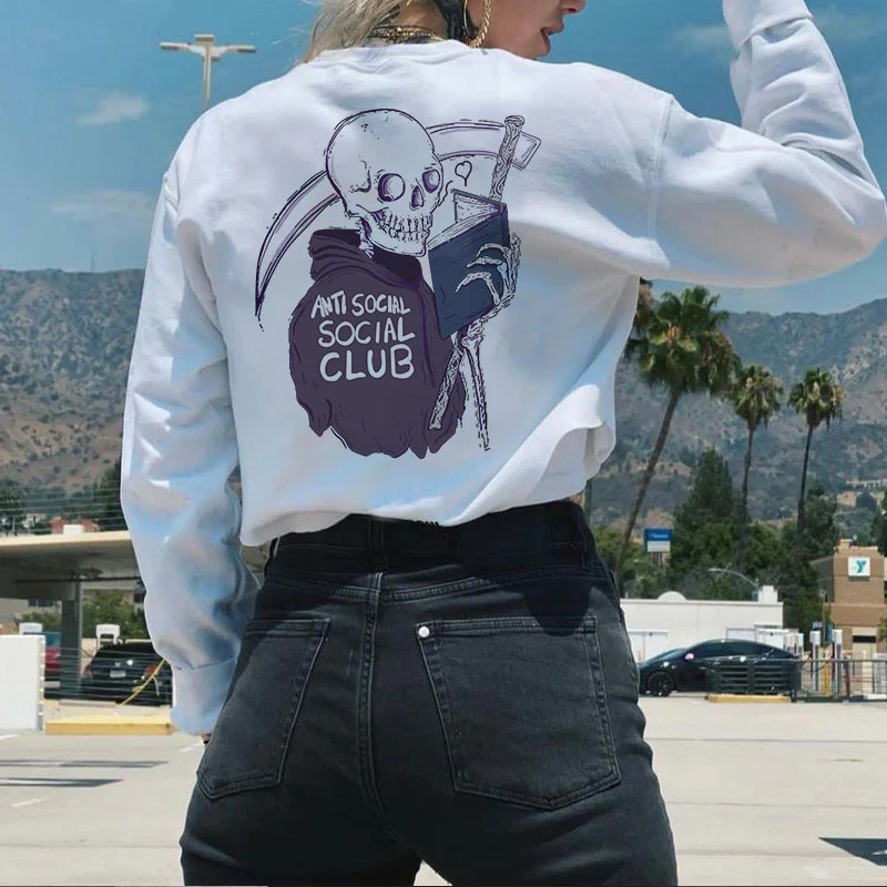 ANTI SOCIAL SOCIAL CLUB PRINTED WOMEN'S SWEATSHIRT