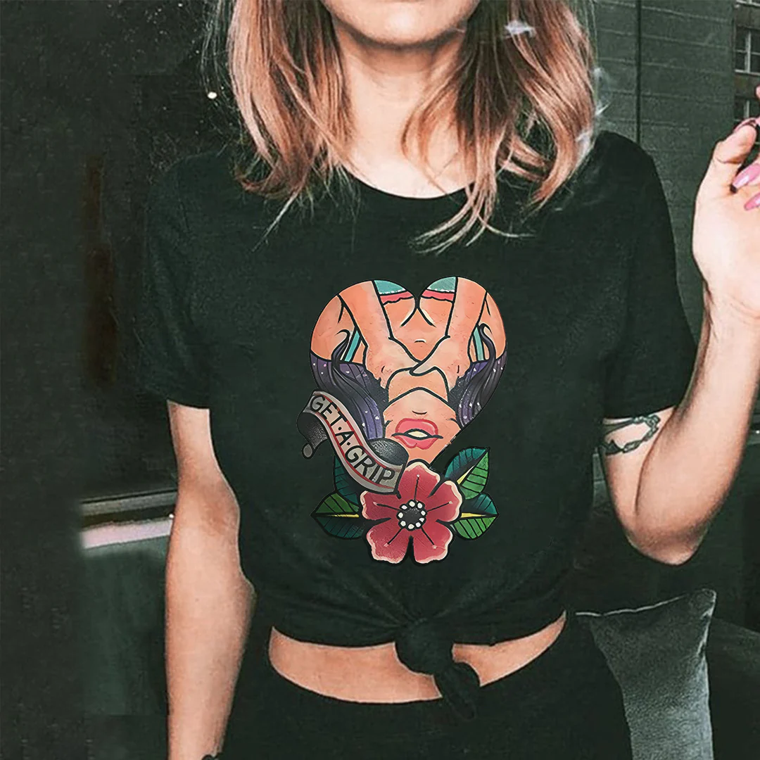 GET A GRIP PRINTED WOMEN'S T-SHIRT