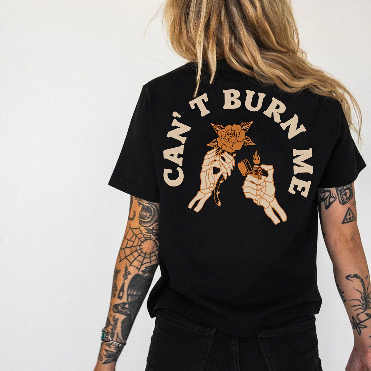 CAN'T BURN ME PRINTED WOMEN'S T-SHIRT
