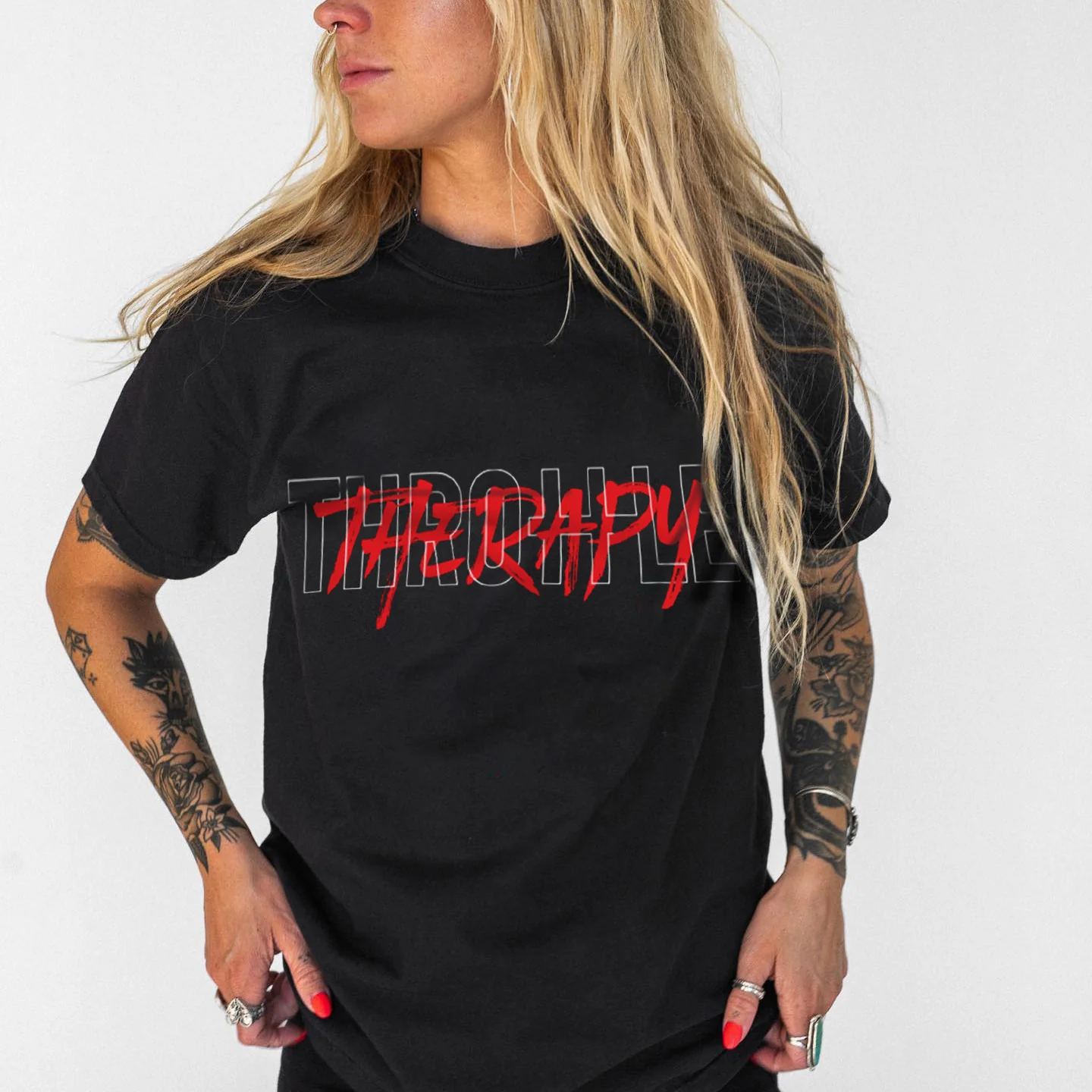 THROHLB THERAPY PRINTED WOMEN'S T-SHIRT