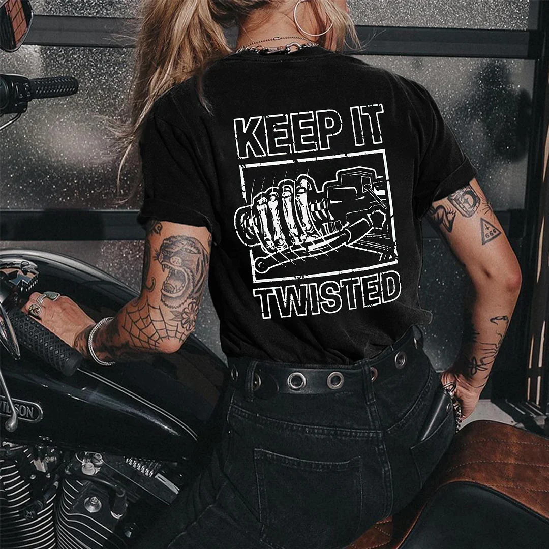 KEEP IT TWISTED PRINTED WOMEN'S T-SHIRT