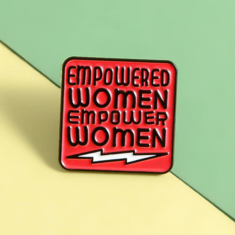 EMPOWER WOMEN SQUARE BROOCH