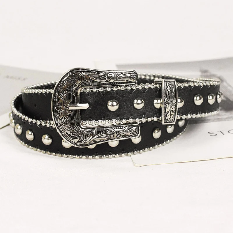 RETRO PUNK METAL RIVET DECORATIVE BELT