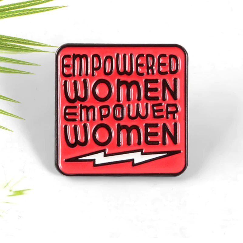 EMPOWER WOMEN SQUARE BROOCH