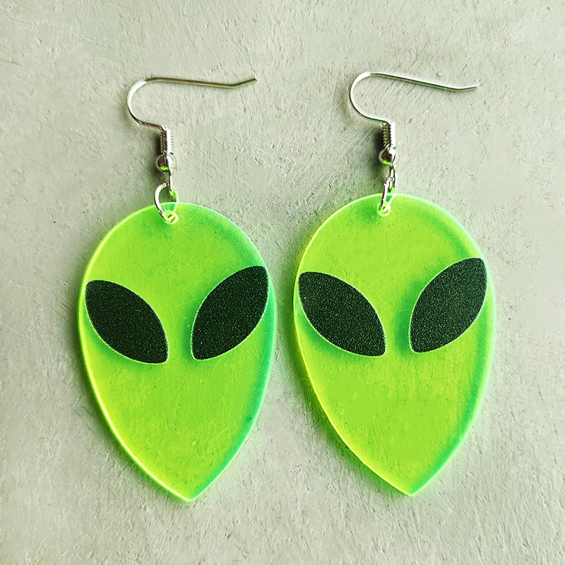 HALLOWEEN SKULL FLUORESCENT EARRINGS