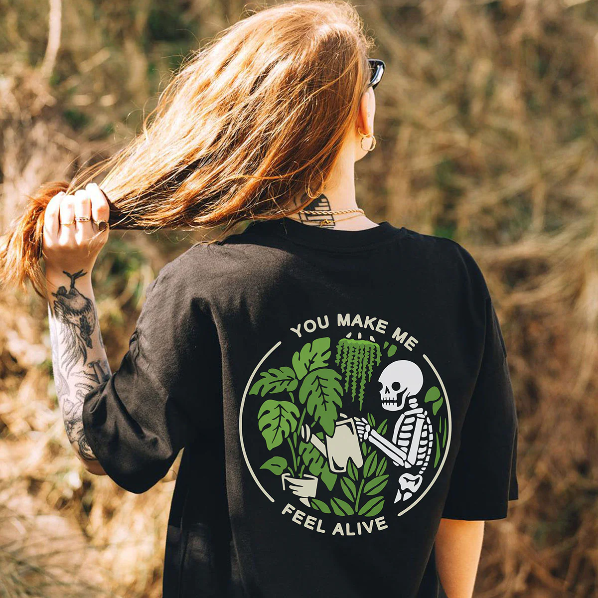 YOU MAKE ME FEEL ALIVE PRINTED WOMEN'S T-SHIRT