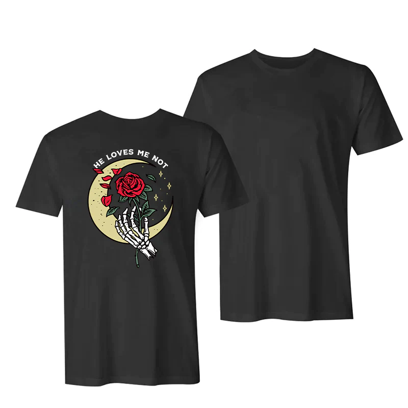 HE LOVES ME NOT PRINTED WOMEN'S PREMIUM T-SHIRT