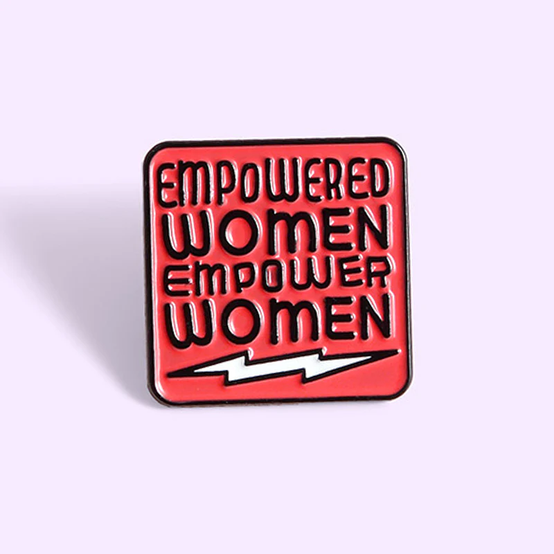 EMPOWER WOMEN SQUARE BROOCH