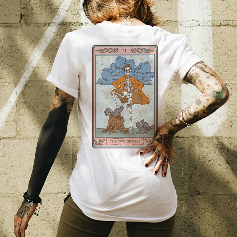 THE TWO OF DEEZ PRINTING T-SHIRT