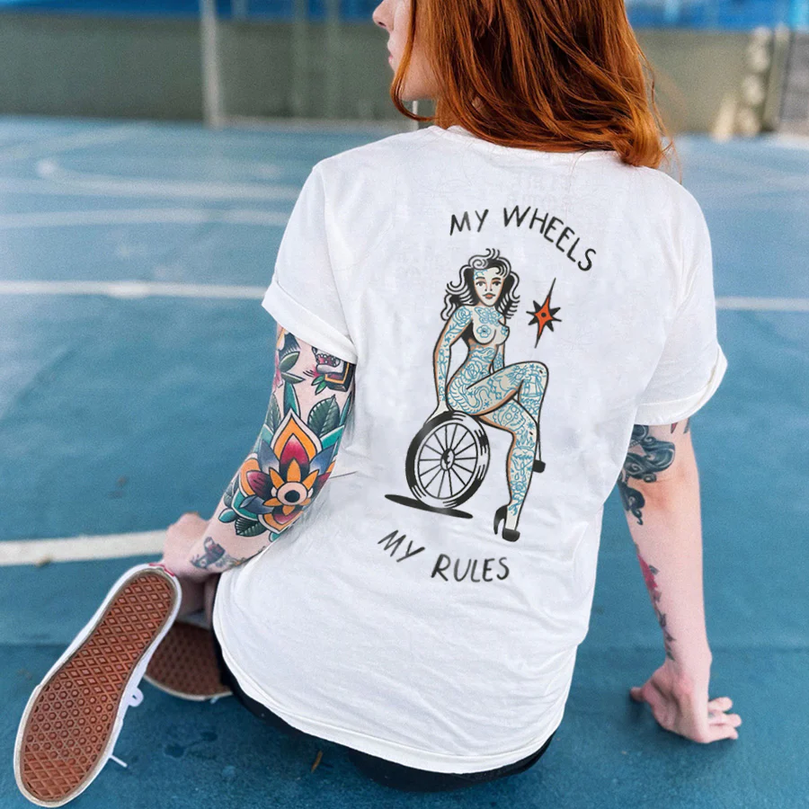 MY WHEELS MY RULES WOMEN'S T-SHIRT