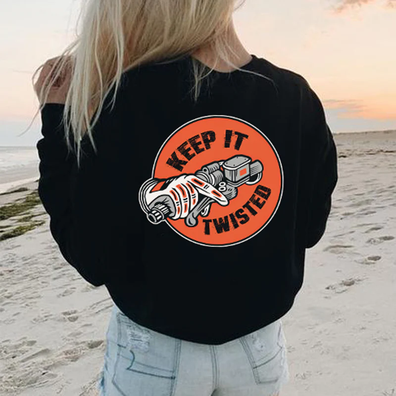 KEEP IT TWISTED PRINTED COMFORT SWEATSHIRT