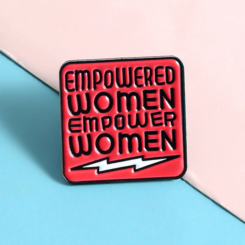 EMPOWER WOMEN SQUARE BROOCH