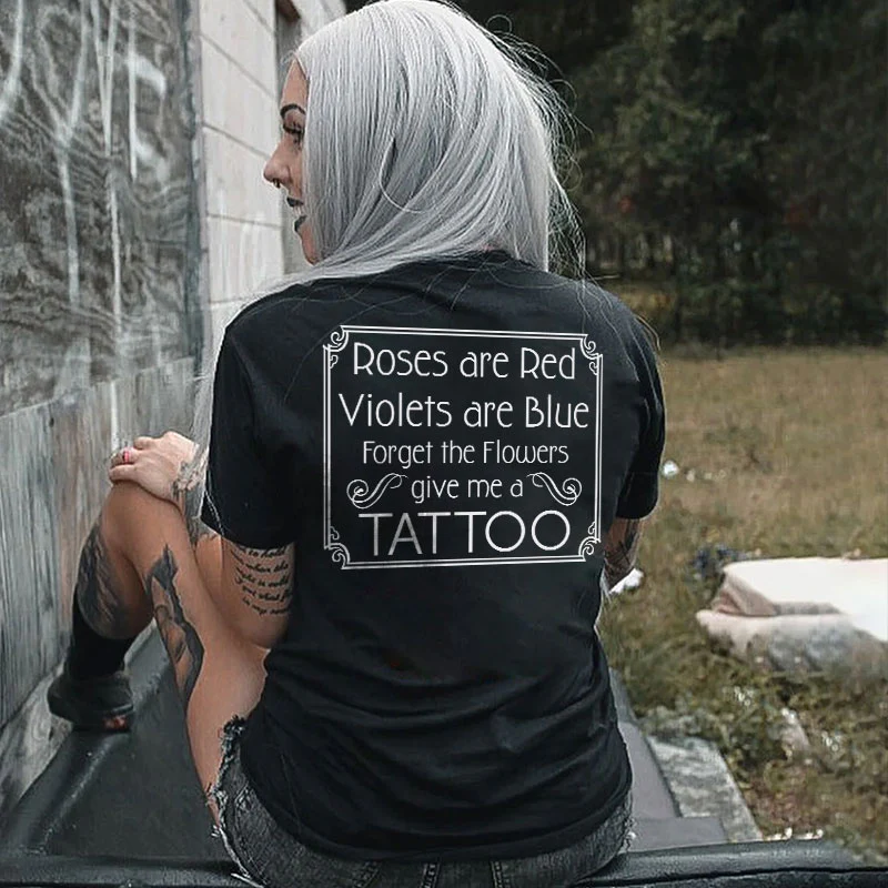 ROSES ARE RED VIOLETS ARE BLUE PRINTED WOMEN'S T-SHIRT