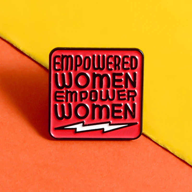 EMPOWER WOMEN SQUARE BROOCH