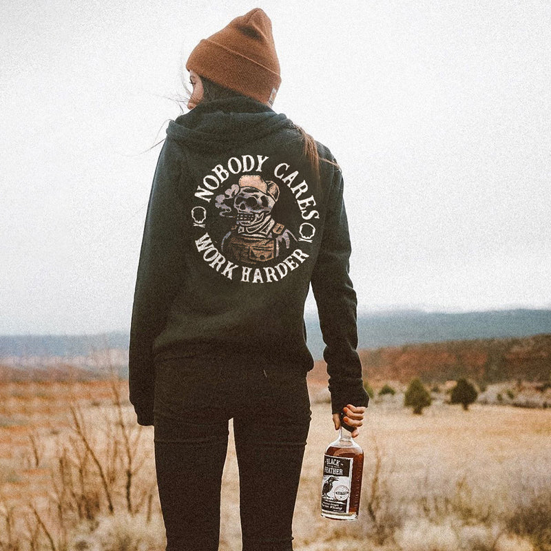 NOBODY CARES WORK HARDER PRINTING HOODIE