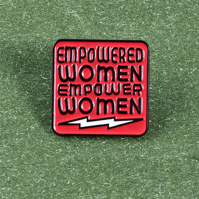 EMPOWER WOMEN SQUARE BROOCH